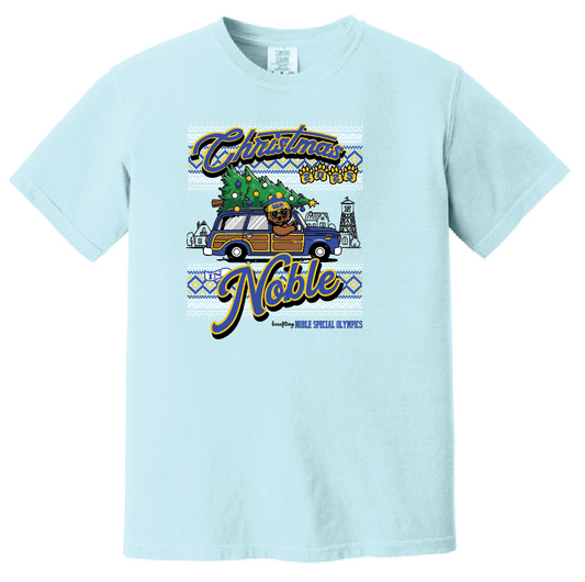 Noble Special Olympics "Christmas" Design Comfort Colors S/S T-shirt (chambray)