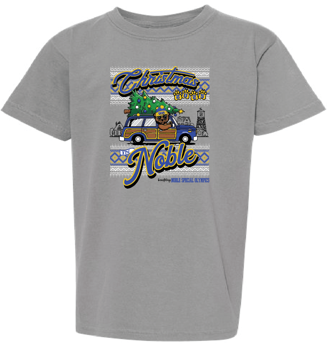 Noble Special Olympics "Christmas" Design Comfort Colors S/S T-shirt (granite)