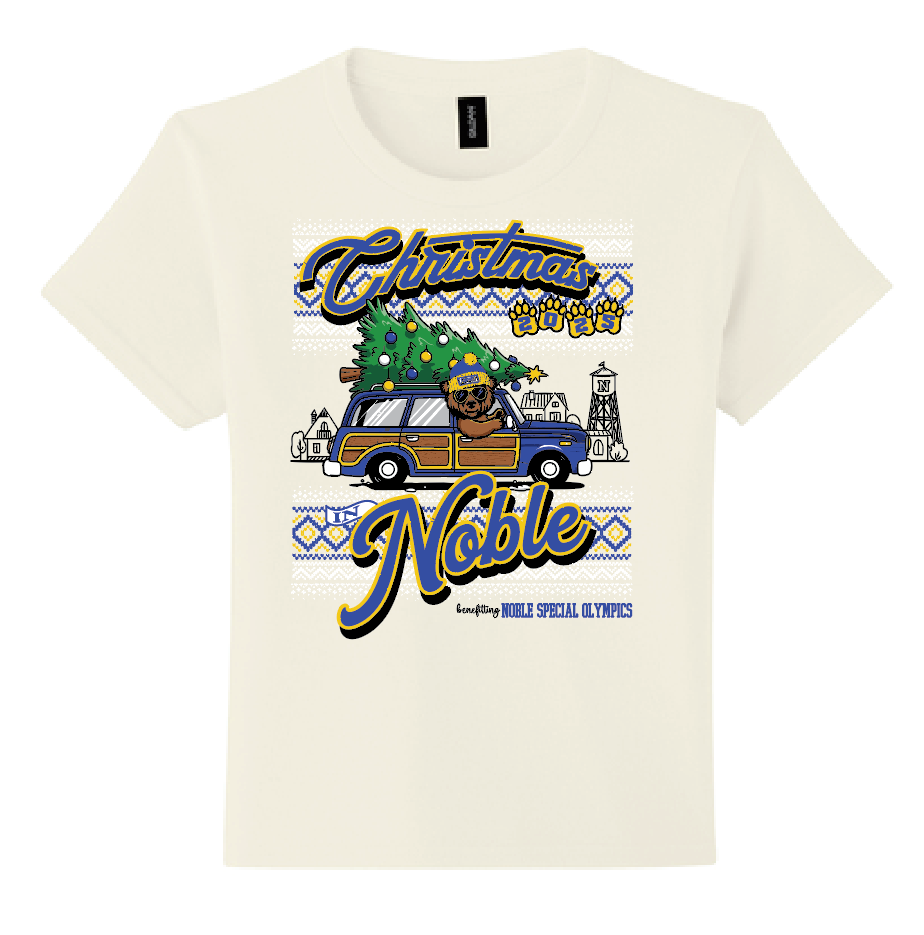 Noble Special Olympics "Christmas" Design Gildan S/S T-shirt (natural)