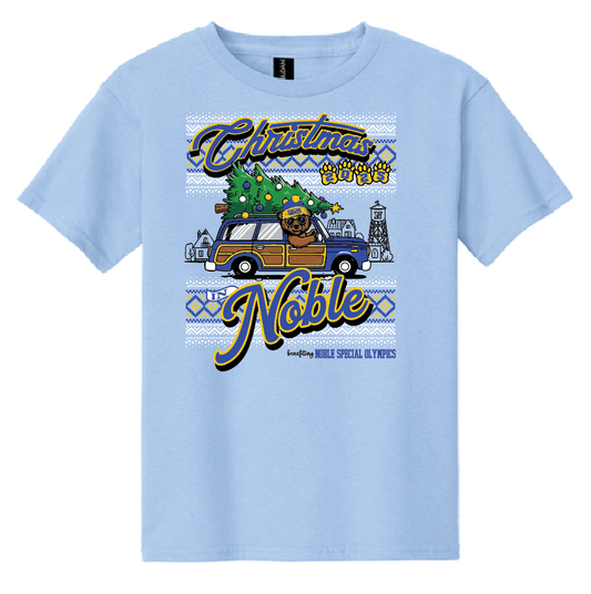 Noble Special Olympics "Christmas" Design Gildan S/S T-shirt (blue)