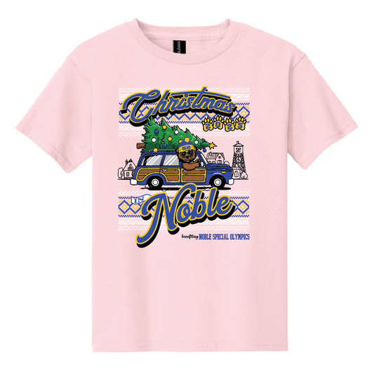 Noble Special Olympics "Christmas" Design Gildan S/S T-shirt (pink)