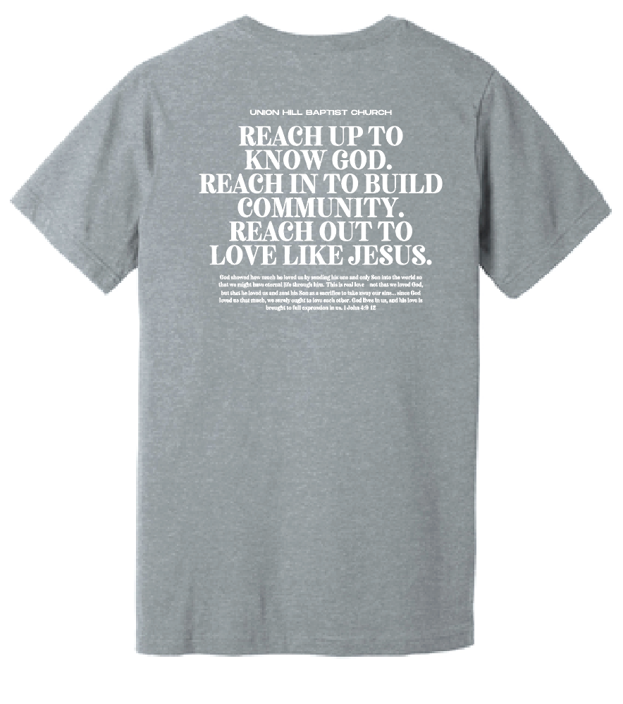 Union Hill "1 John 4" Design Tultex S/S T-shirt (heather grey)