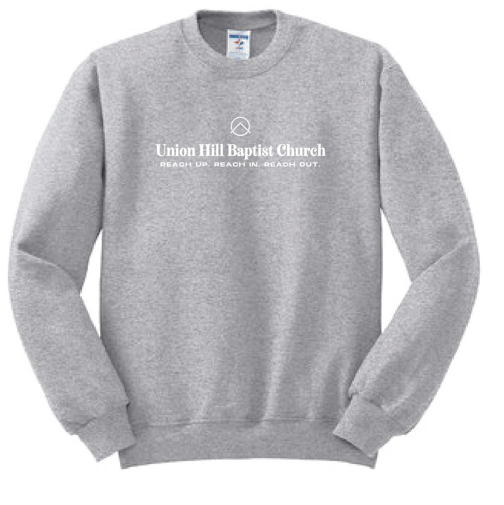 Union Hill "1 John 4" Design Crewneck Sweatshirt (htr grey)