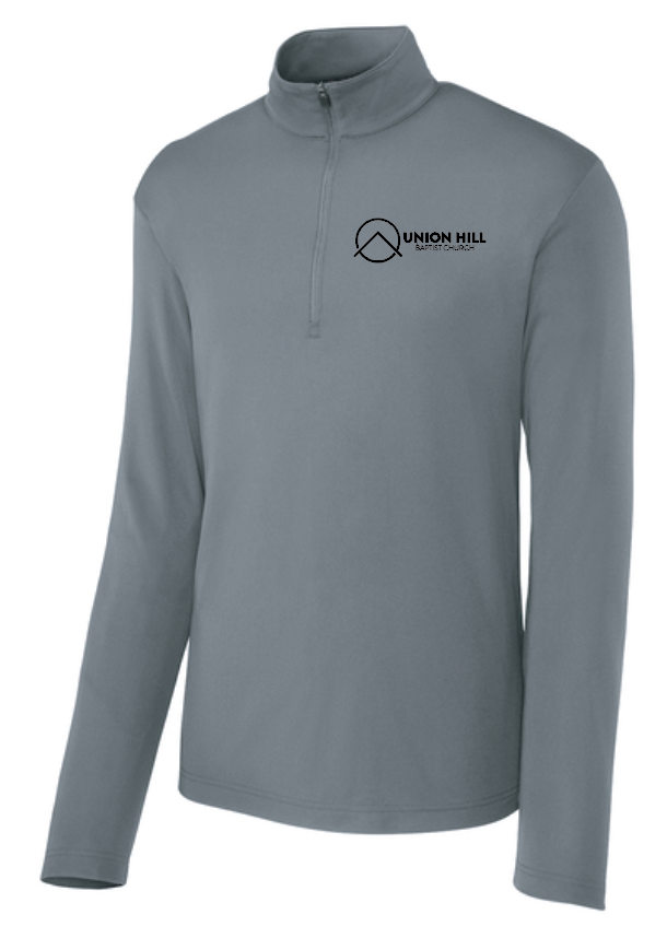 Union Hill "Logo" 1/4 Zip Pullover (grey concrete)