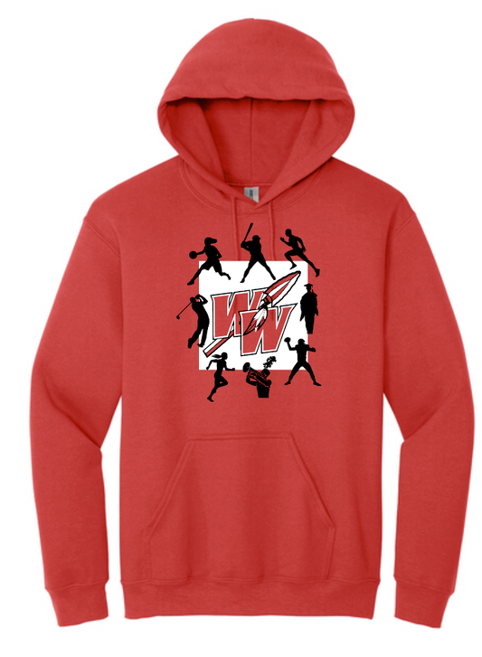 Washington High "Sports" Hooded Sweatshirt