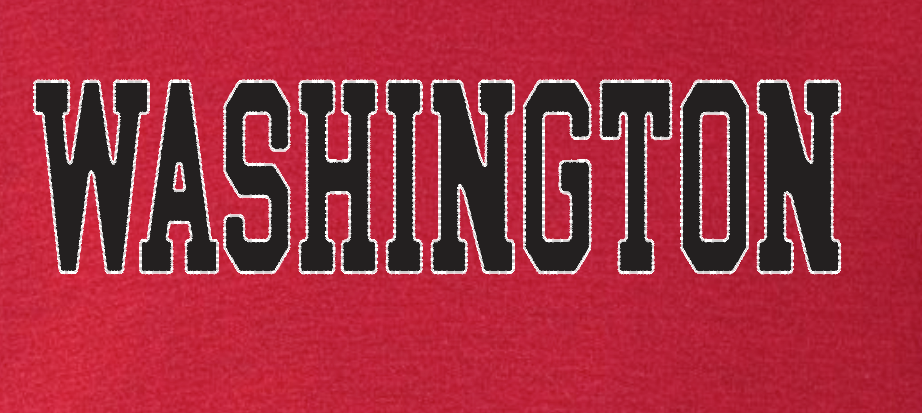 Washington High "Faux Applique" Crewneck Sweatshirt