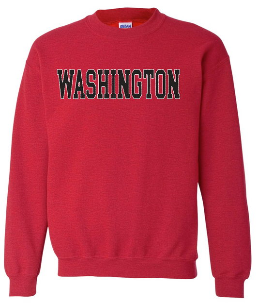 Washington High "Faux Applique" Crewneck Sweatshirt