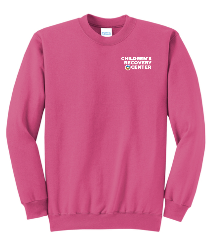 ODMH Children's Recovery Center "Left Chest Logo" Crewneck Sweatshirt (pink)