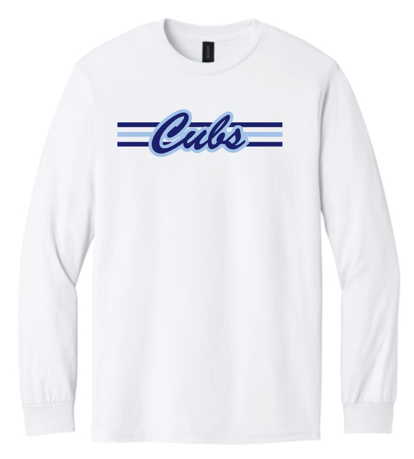 Cleveland "Script Bar" Design L/S T-shirt (white)