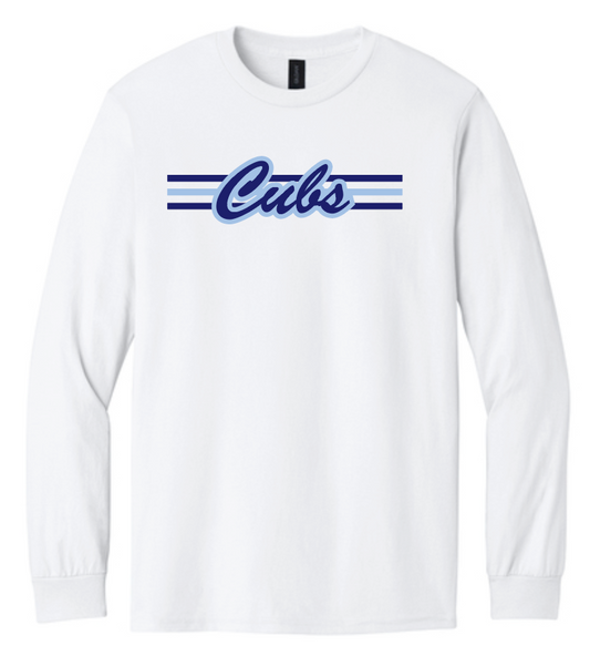 Cleveland "Script Bar" Design L/S T-shirt (white)