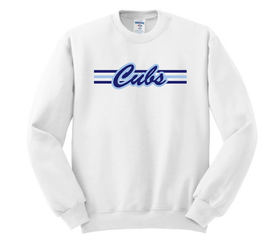Cleveland "Script Bar" Design Crewneck Sweatshirt (white)
