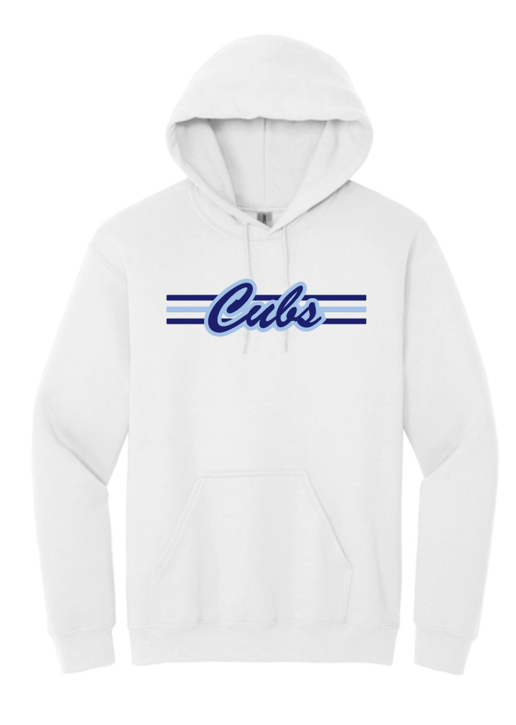 Cleveland "Script Bar" Design Hooded Sweatshirt (white)