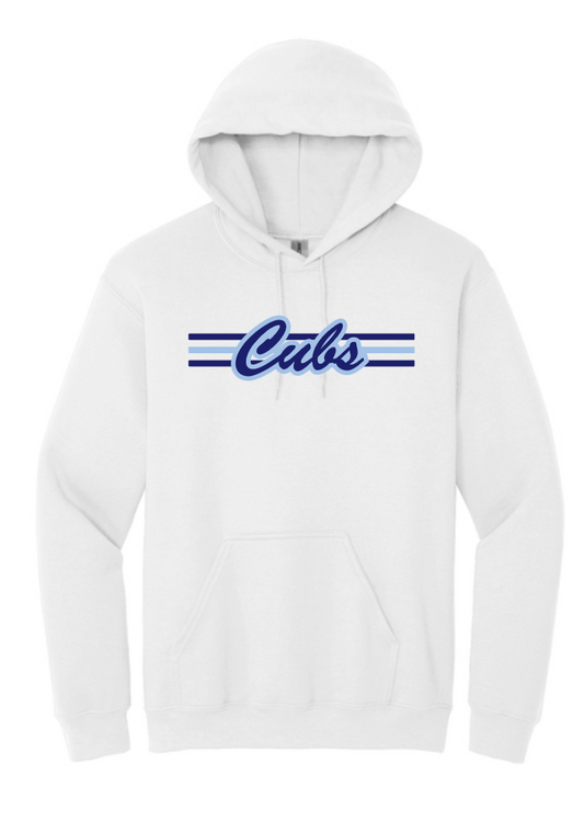 Cleveland "Script Bar" Design Hooded Sweatshirt (white)