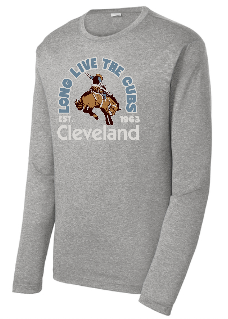 Cleveland "Bronc" Design L/S Moisture Wicking T-shirt