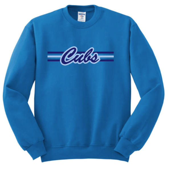 Cleveland "Script Bar" Design Crewneck Sweatshirt (royal)