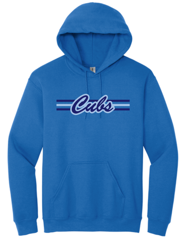 Cleveland "Script Bar" Design Hooded Sweatshirt (royal)