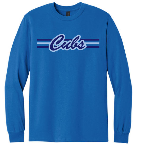 Cleveland "Script Bar" Design L/S T-shirt (royal)