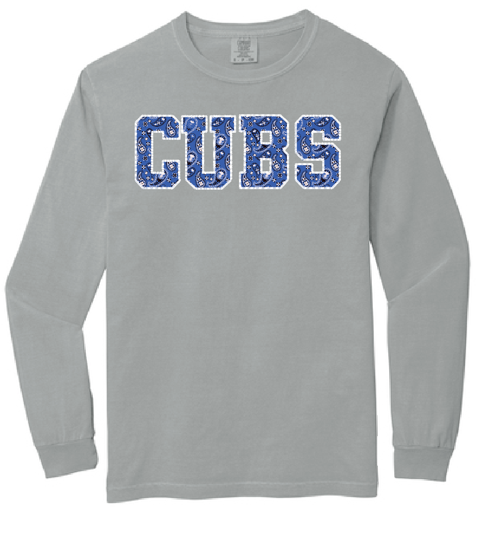 Cleveland "Bandana" Design Comfort Colors L/S T-shirt (granite)