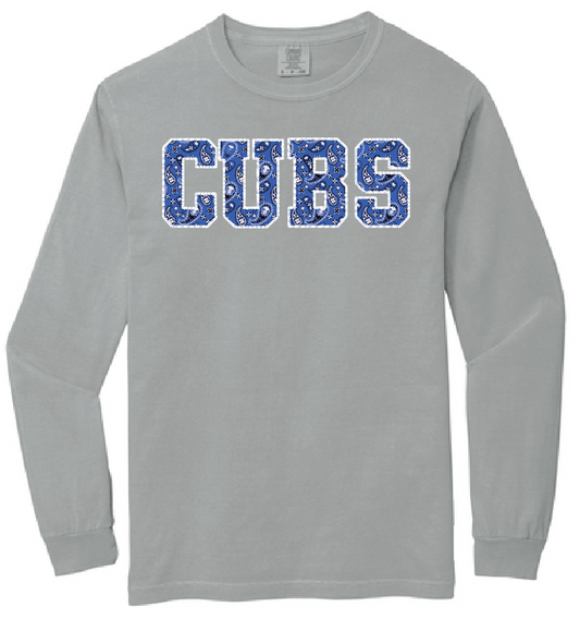 Cleveland "Bandana" Design Comfort Colors L/S T-shirt (granite)
