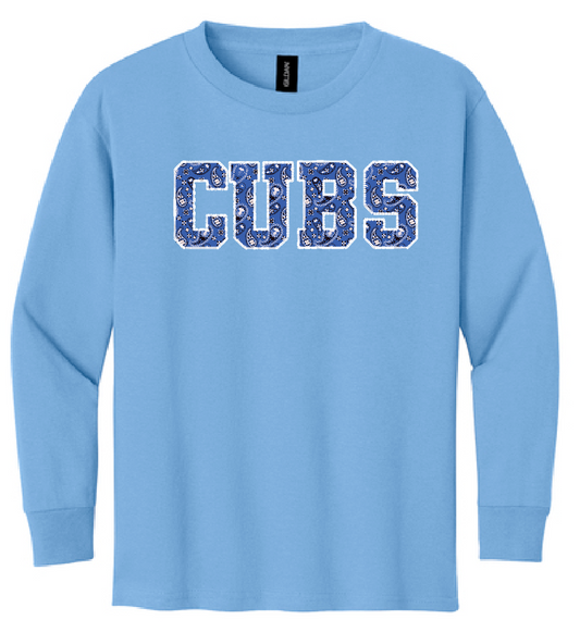 Cleveland "Bandana" Design Gildan L/S T-shirt (blue)