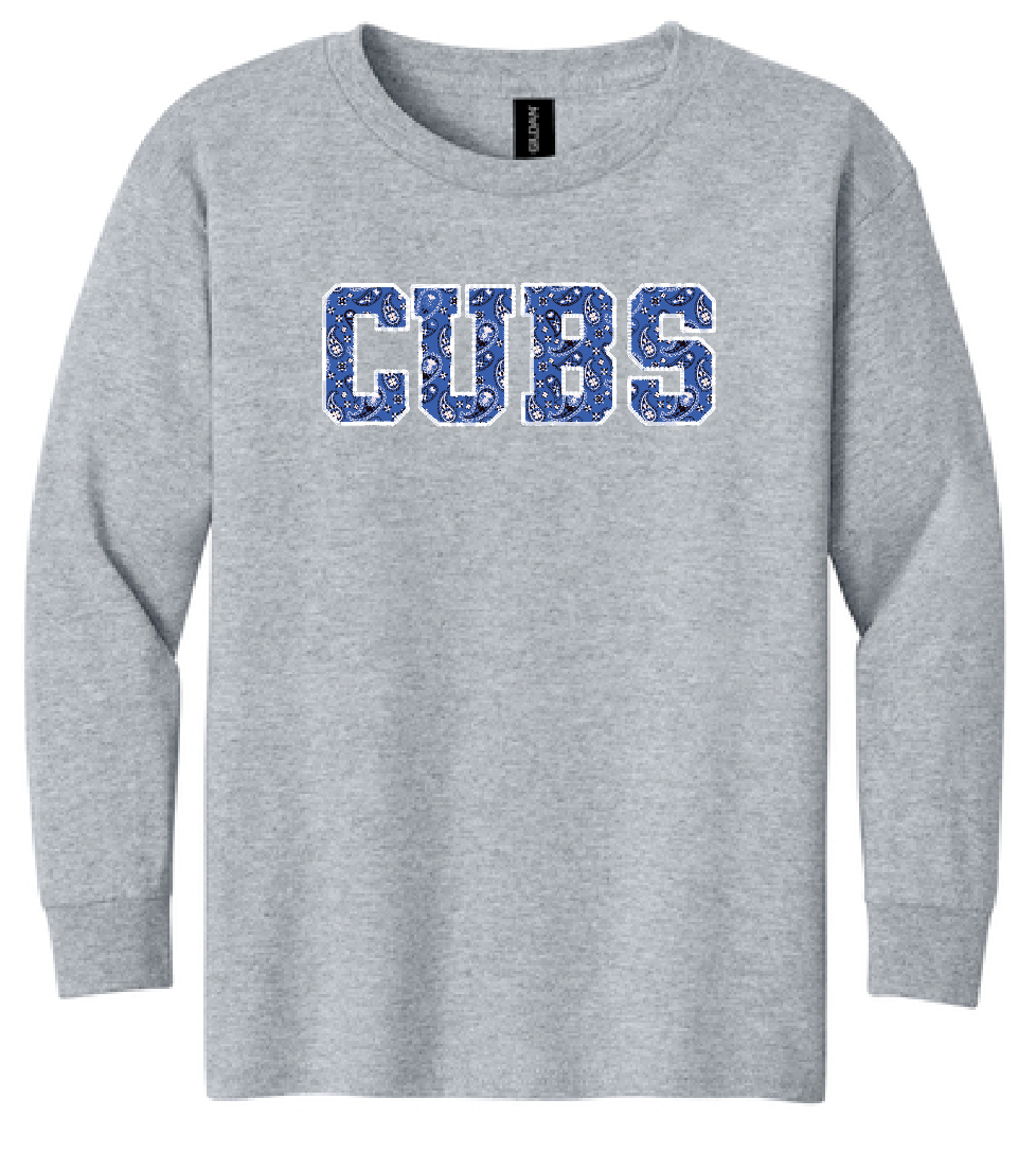 Cleveland "Bandana" Design Gildan L/S T-shirt (heather)