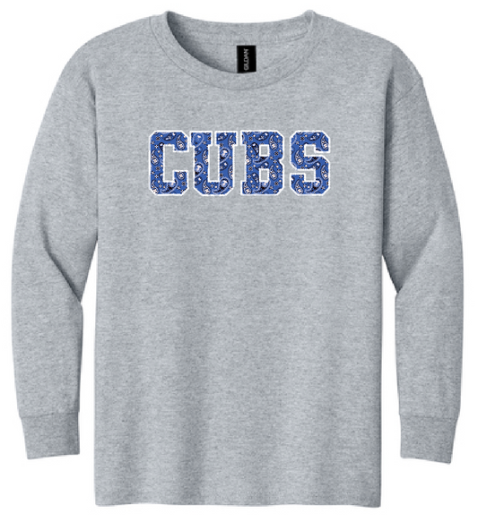 Cleveland "Bandana" Design Gildan L/S T-shirt (heather)