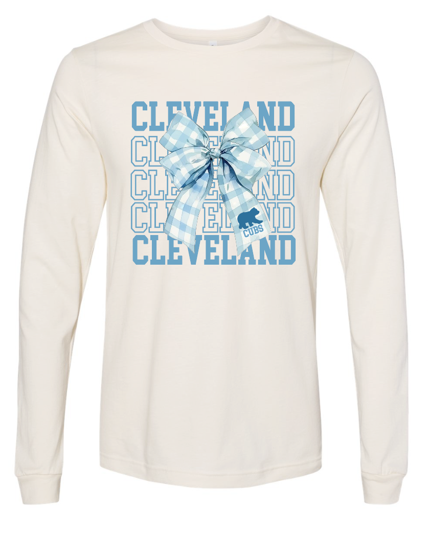 Cleveland "Bow" Design BellaCanvas L/S T-shirt