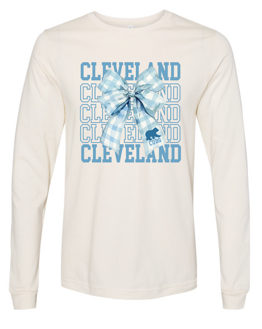 Cleveland "Bow" Design BellaCanvas L/S T-shirt