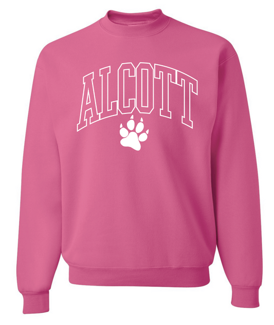 Alcott "Arch Paw" Design Crewneck Sweatshirt (pink)