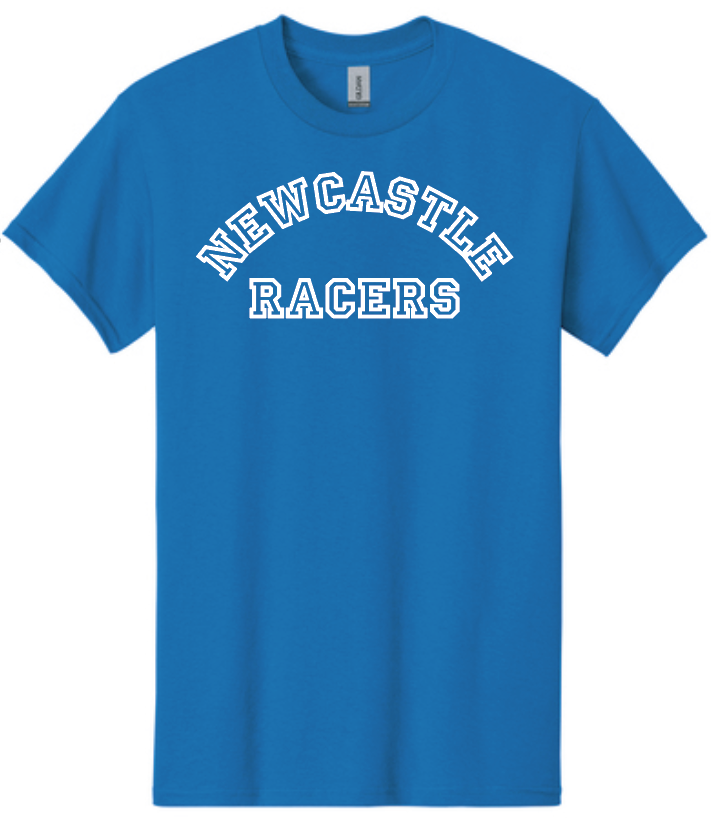 Newcastle Middle School "Curved Text" Gildan S/S T-shirt (royal)