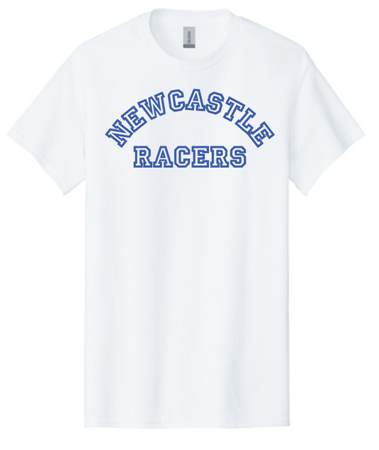 Newcastle Middle School "Curved Text" Gildan S/S T-shirt (white)