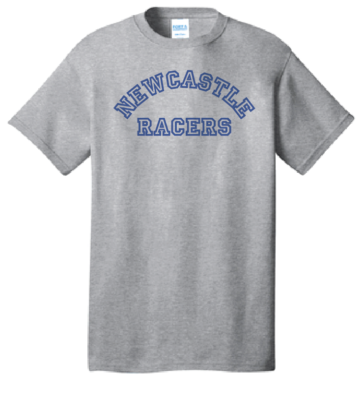 Newcastle Middle School "Curved Text" Gildan S/S T-shirt (heather)