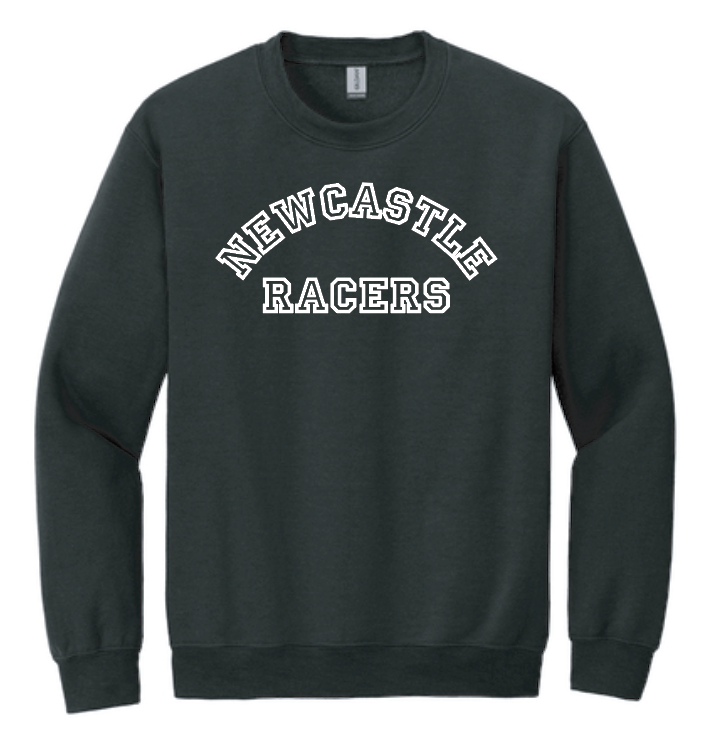 Newcastle Middle School "Curved Text" Gildan Crewneck Sweatshirt (black)