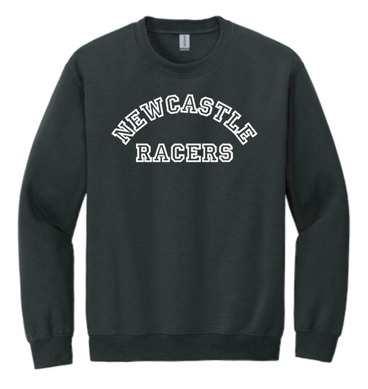Newcastle Middle School "Curved Text" Gildan Crewneck Sweatshirt (black)