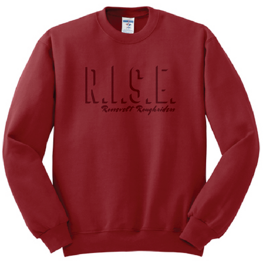 Roosevelt "3D Puff" Design Crewneck Sweatshirt (cardinal)