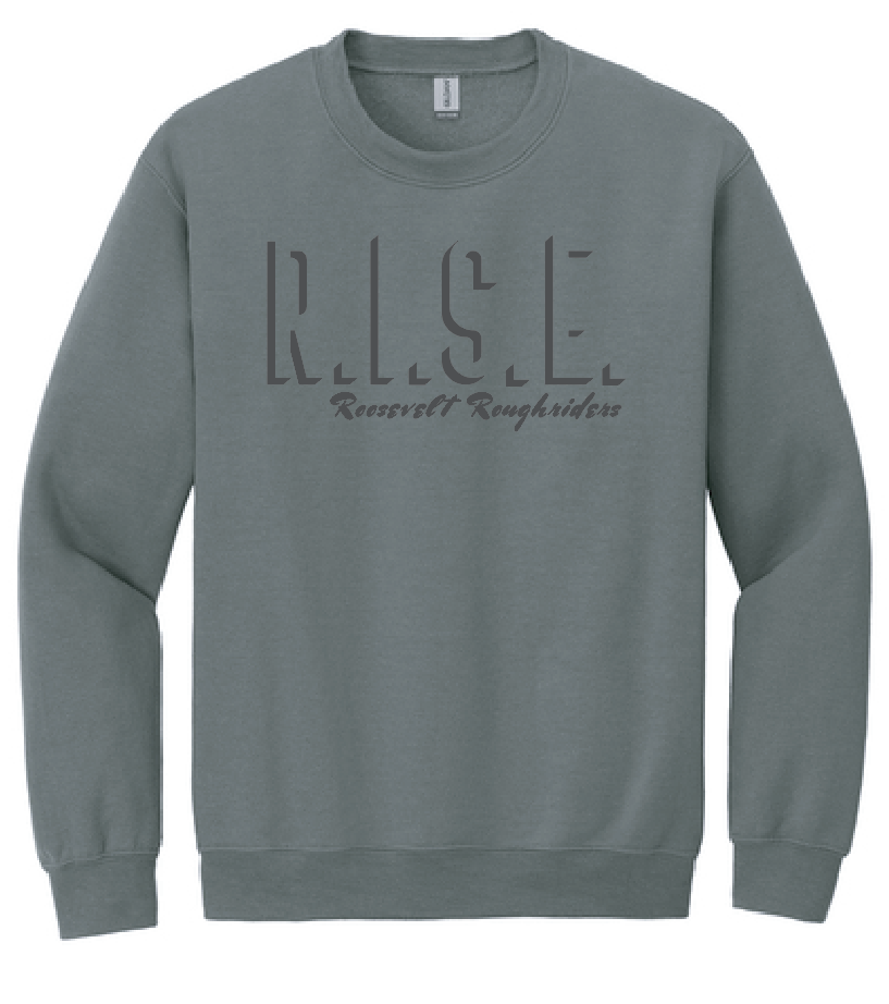 Roosevelt "3D Puff" Design Crewneck Sweatshirt (Charcoal)