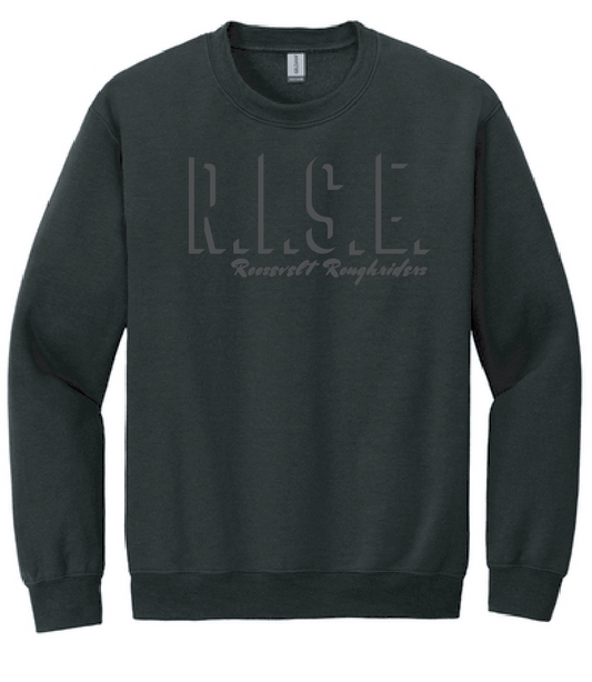 Roosevelt "3D Puff" Design Crewneck Sweatshirt (black)