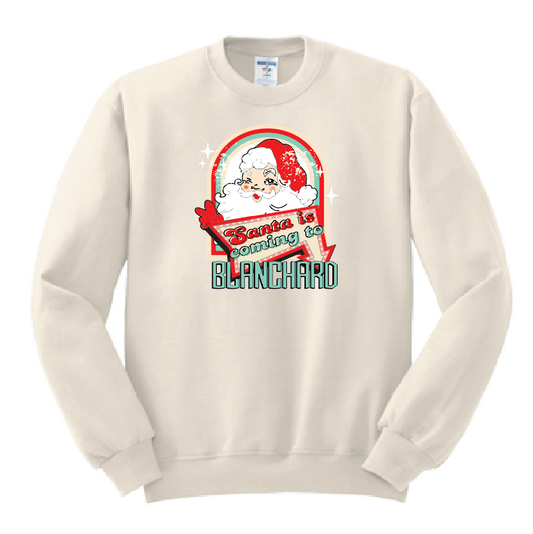 Blanchard PTO "Santa" Design Jerzees Sweatshirt