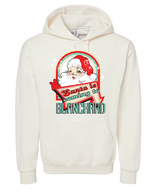 Blanchard PTO "Santa" Design Jerzees Hooded Sweatshirt