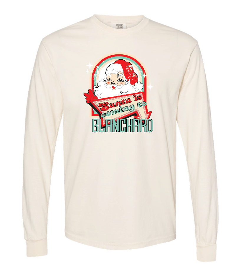 Blanchard PTO "Santa" Design Comfort Colors L/S T-shirt