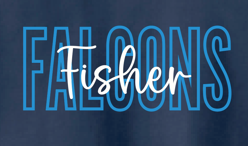 Fisher "Block Script" Design Softstyle L/S T-shirt