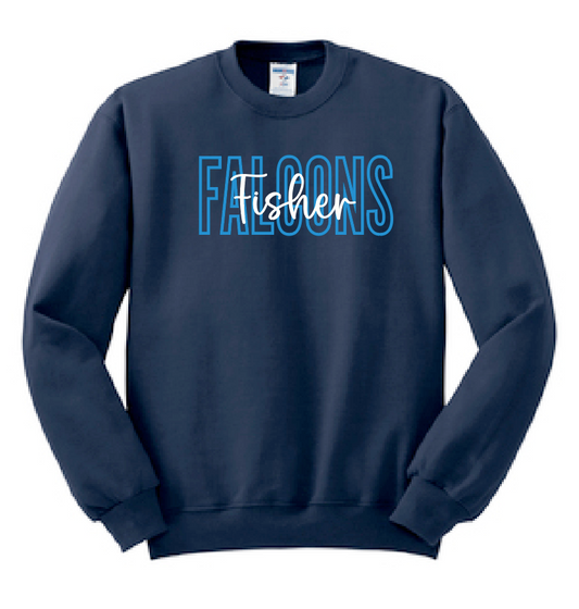 Fisher "Block Script" Design Crewneck Sweatshirt