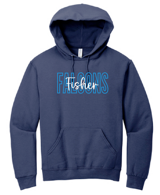 Fisher "Block Script" Design Hooded Sweatshirt