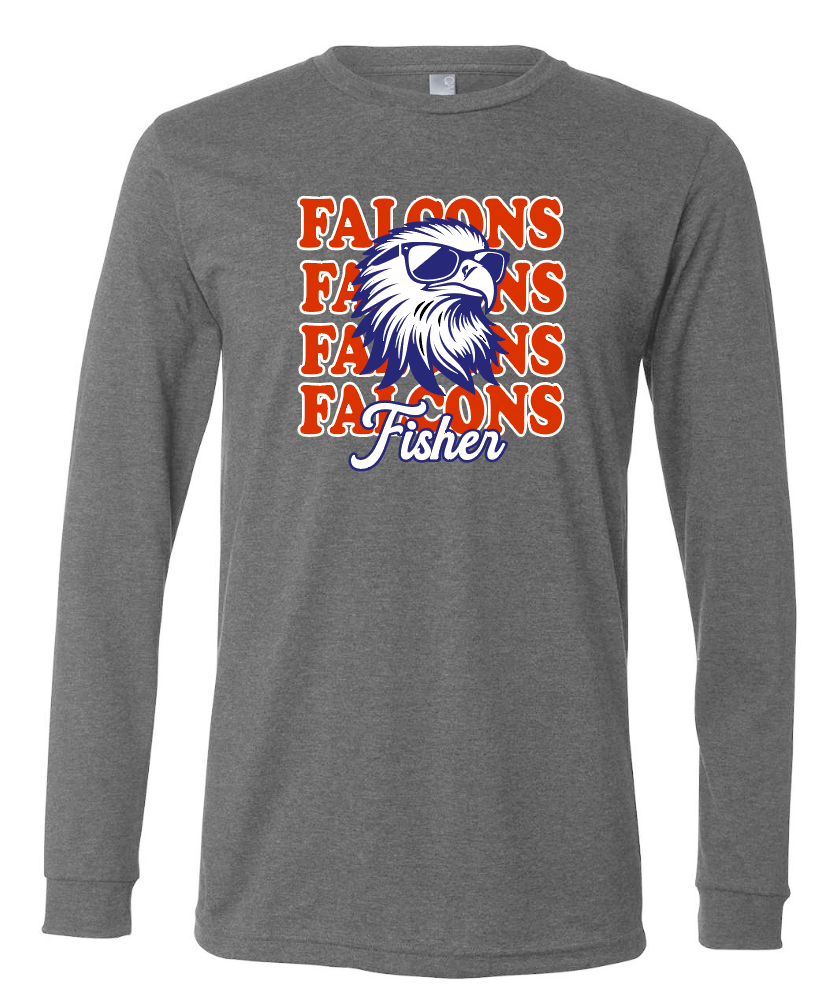 Fisher "Falcon Head" Design BellaCanvas L/S T-shirt