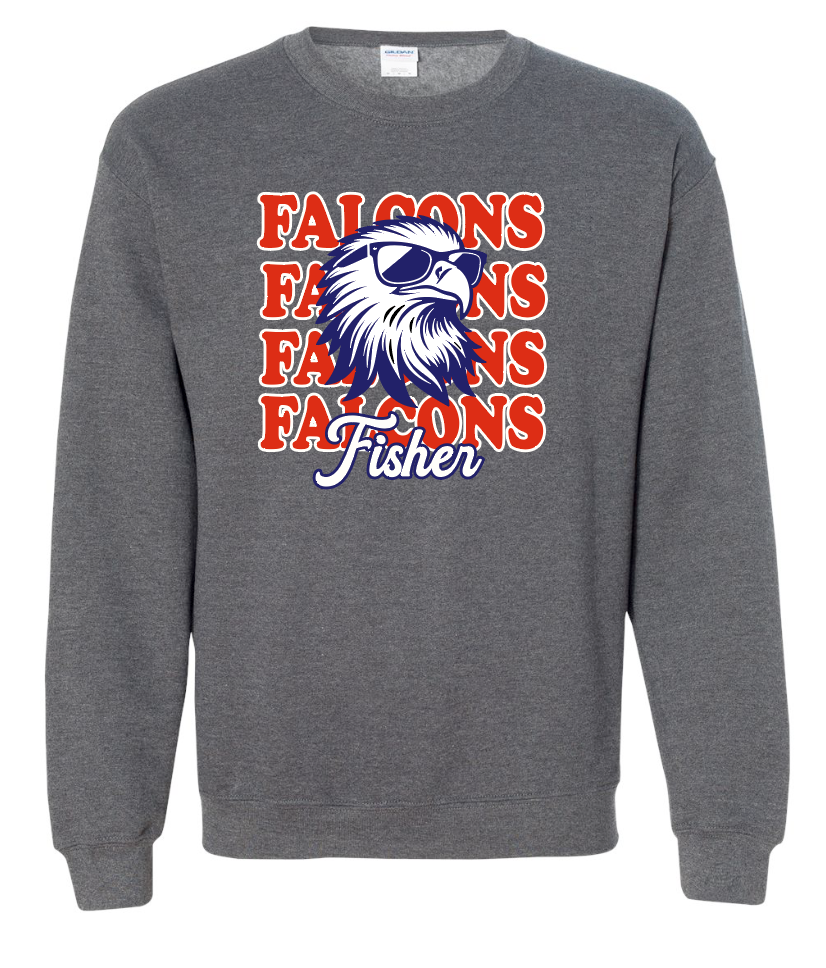 Fisher "Falcon Head" Design Crewneck Sweatshirt