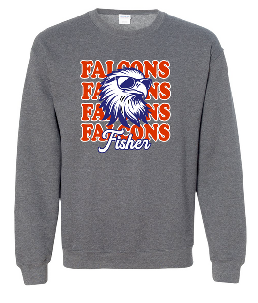 Fisher "Falcon Head" Design Crewneck Sweatshirt