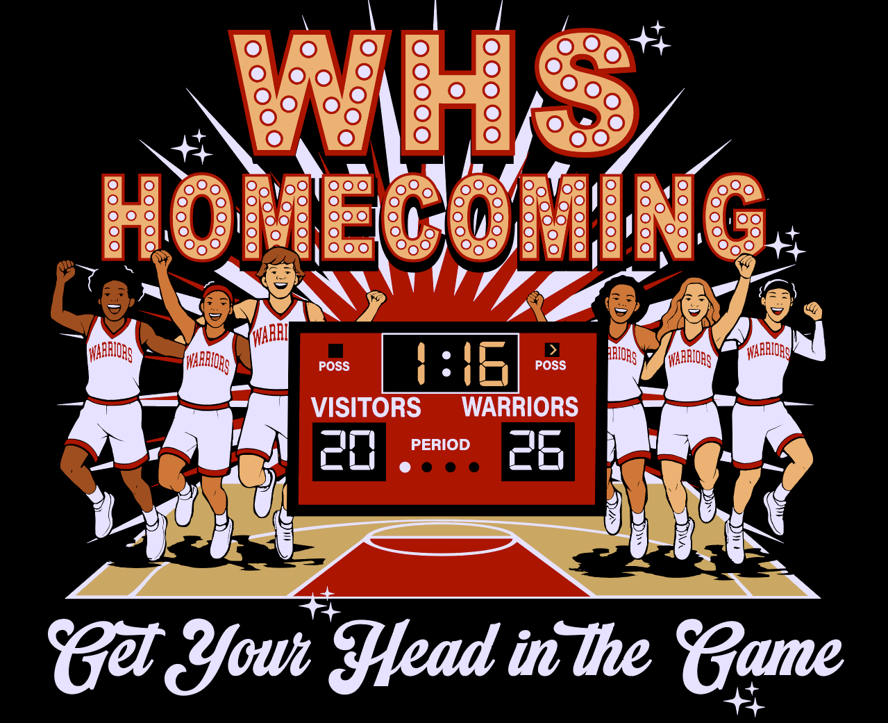 Washington Basketball "Homecoming" Design S/S T-shirt
