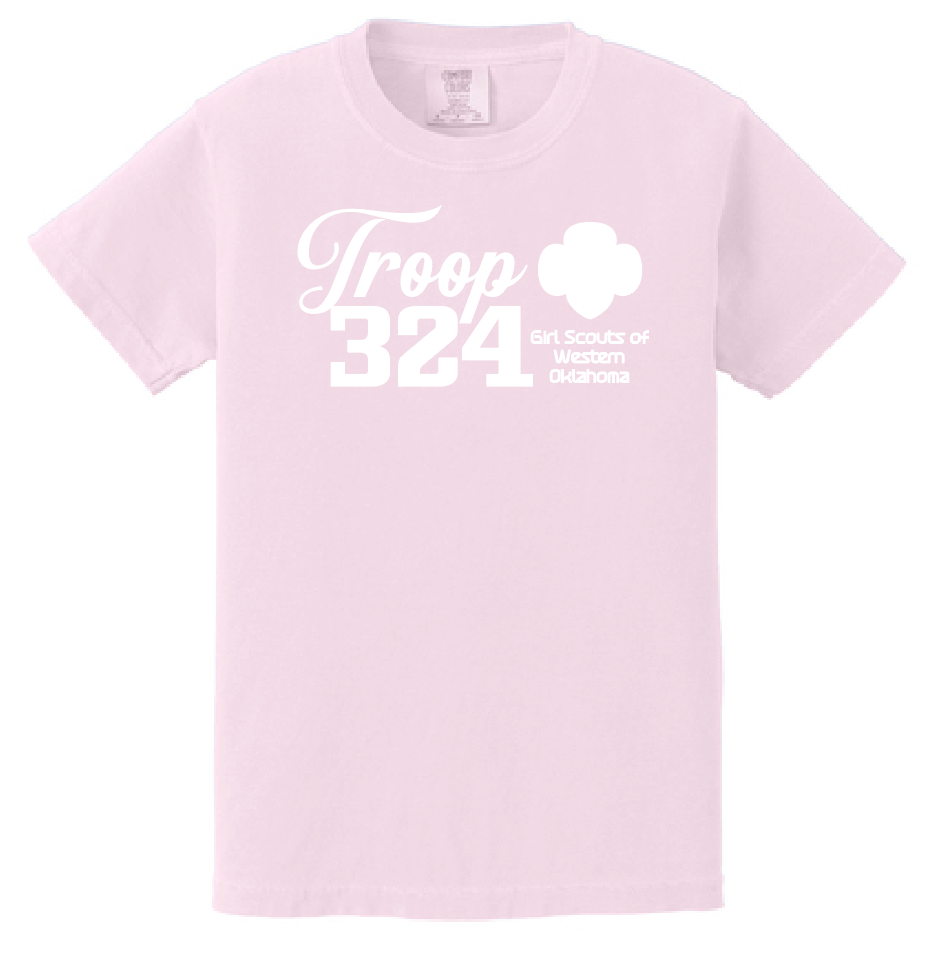 Troop 324 Comfort Colors S/S T-shirt (pink)