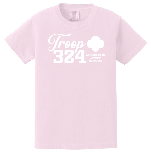 Troop 324 Comfort Colors S/S T-shirt (pink)