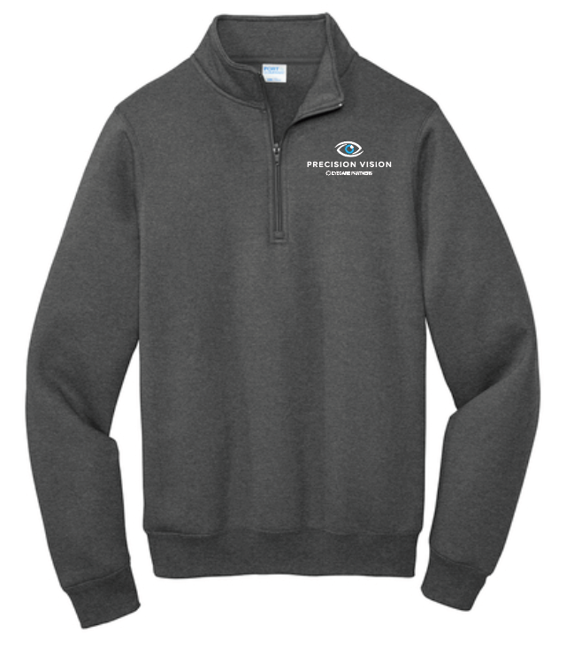 Precision Vision "Logo" Design 1/4 Zip Sweatshirt (dark heather)